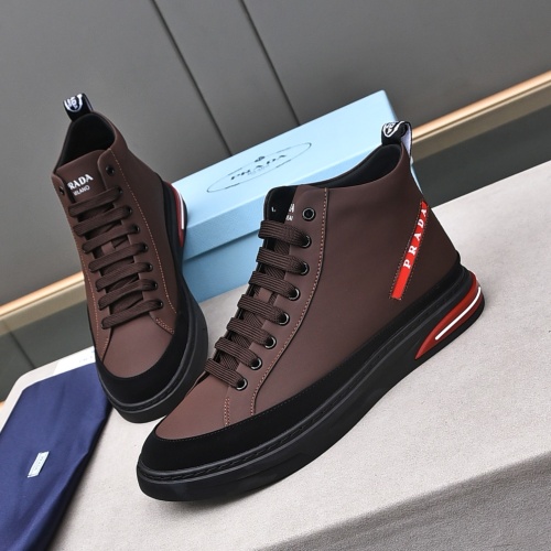 Replica Prada High Top Shoes For Men #1242914 $82.00 USD for Wholesale