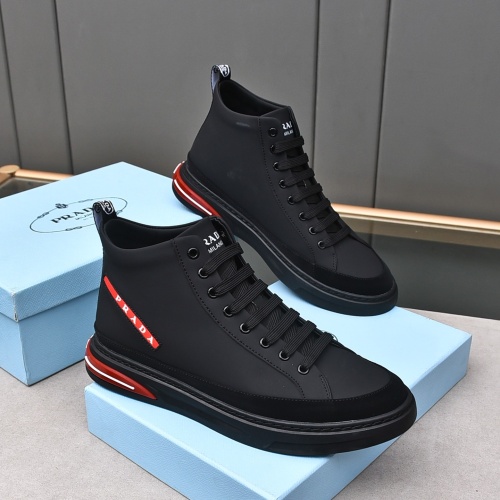 Prada High Top Shoes For Men #1242916 $82.00 USD, Wholesale Replica Prada High Top Shoes