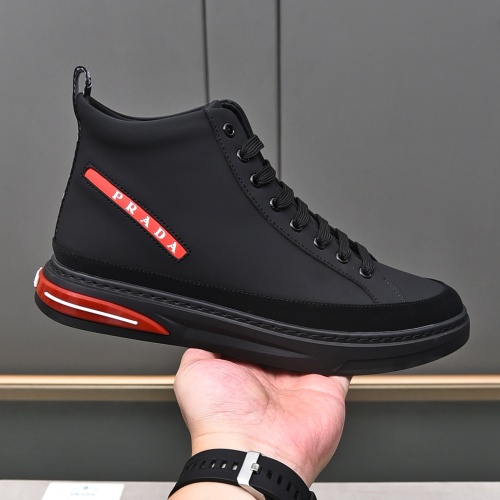 Replica Prada High Top Shoes For Men #1242916 $82.00 USD for Wholesale