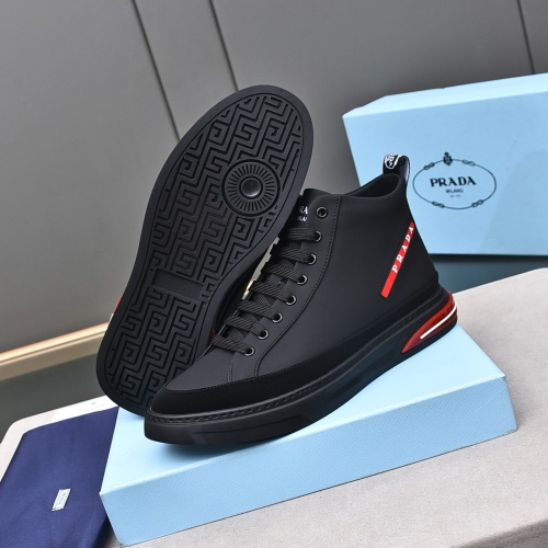 Replica Prada High Top Shoes For Men #1242916 $82.00 USD for Wholesale