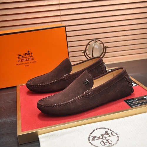 Hermes Leather Shoes For Men #1243003 $80.00 USD, Wholesale Replica Hermes Leather Shoes