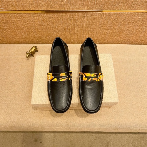 Versace Leather Shoes For Men #1243141 $68.00 USD, Wholesale Replica Versace Leather Shoes