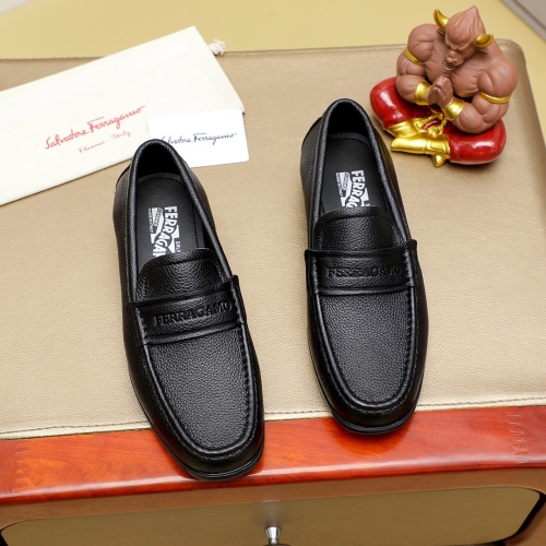 Salvatore Ferragamo Leather Shoes For Men #1243156 $85.00 USD, Wholesale Replica Salvatore Ferragamo Leather Shoes