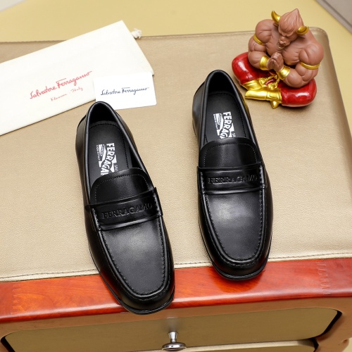 Salvatore Ferragamo Leather Shoes For Men #1243157 $85.00 USD, Wholesale Replica Salvatore Ferragamo Leather Shoes