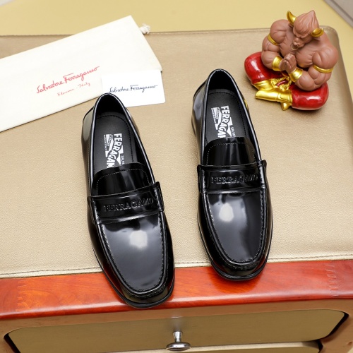 Salvatore Ferragamo Leather Shoes For Men #1243158 $85.00 USD, Wholesale Replica Salvatore Ferragamo Leather Shoes