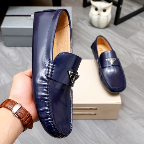 Replica Prada Leather Shoes For Men #1243174 $72.00 USD for Wholesale