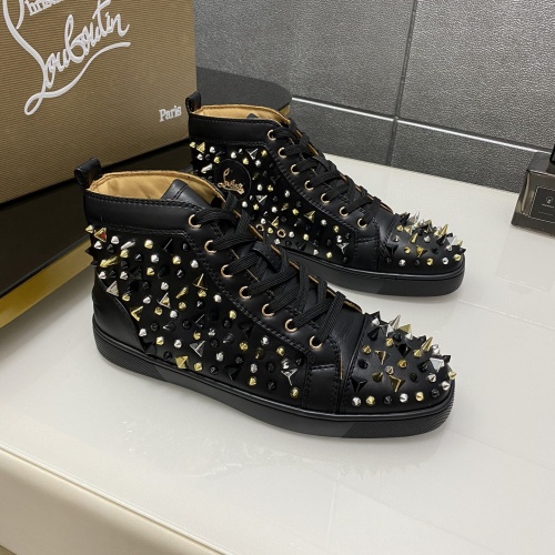 Christian Louboutin High Top Shoes For Men #1243187 $96.00 USD, Wholesale Replica Christian Louboutin High Top Shoes