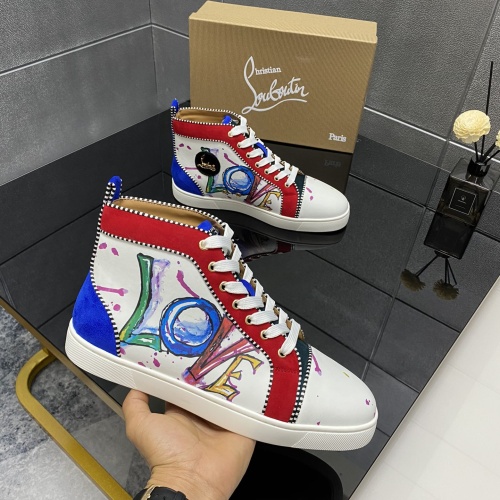 Christian Louboutin High Top Shoes For Men #1243195 $98.00 USD, Wholesale Replica Christian Louboutin High Top Shoes