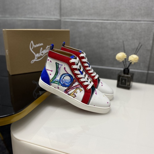 Replica Christian Louboutin High Top Shoes For Men #1243195 $98.00 USD for Wholesale