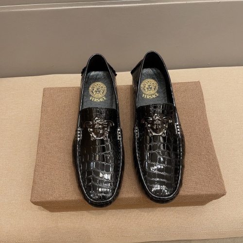 Versace Leather Shoes For Men #1243216 $68.00 USD, Wholesale Replica Versace Leather Shoes