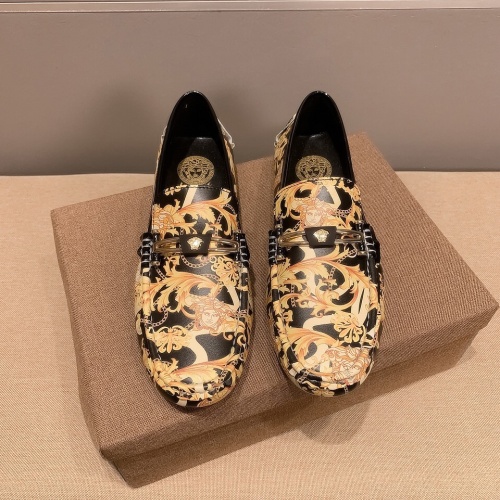 Versace Leather Shoes For Men #1243219 $68.00 USD, Wholesale Replica Versace Leather Shoes