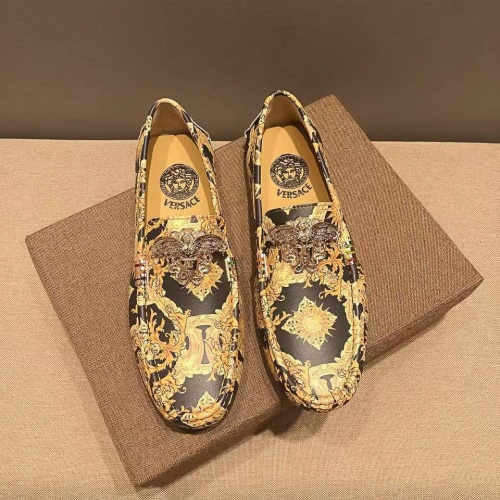 Versace Leather Shoes For Men #1243220 $68.00 USD, Wholesale Replica Versace Leather Shoes