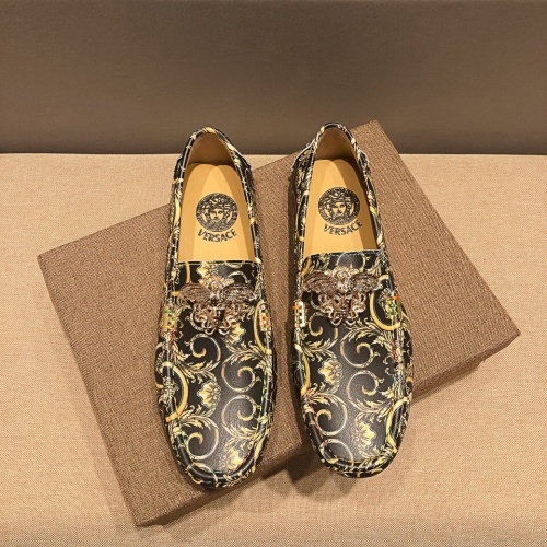 Versace Leather Shoes For Men #1243222 $68.00 USD, Wholesale Replica Versace Leather Shoes