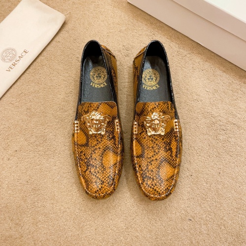 Versace Leather Shoes For Men #1243223 $68.00 USD, Wholesale Replica Versace Leather Shoes