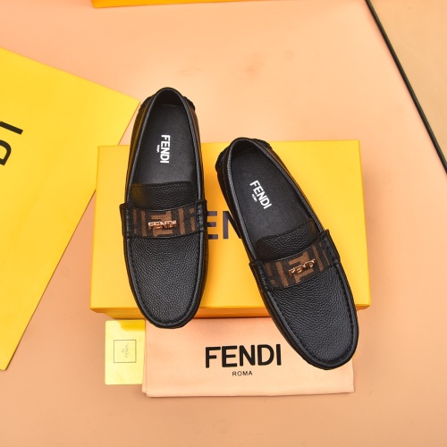 Replica Fendi Leather Shoes For Men #1243231 $80.00 USD for Wholesale