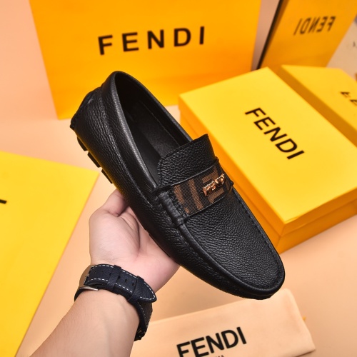 Replica Fendi Leather Shoes For Men #1243231 $80.00 USD for Wholesale