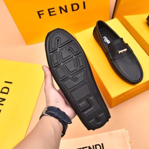 Replica Fendi Leather Shoes For Men #1243232 $80.00 USD for Wholesale