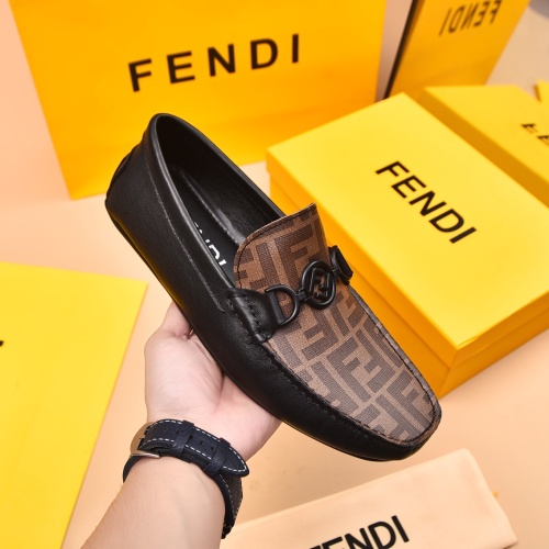 Replica Fendi Leather Shoes For Men #1243234 $80.00 USD for Wholesale