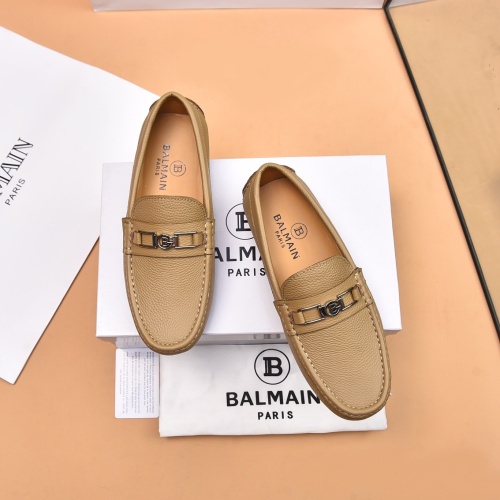 Balmain Leather Shoes For Men #1243236 $80.00 USD, Wholesale Replica Balmain Leather Shoes