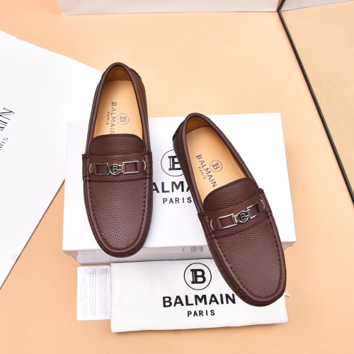 Balmain Leather Shoes For Men #1243237 $80.00 USD, Wholesale Replica Balmain Leather Shoes