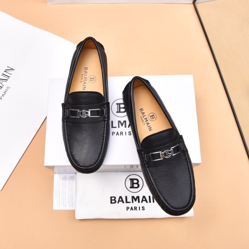 Balmain Leather Shoes For Men #1243239 $80.00 USD, Wholesale Replica Balmain Leather Shoes