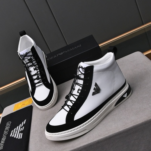 Armani High Tops Shoes For Men #1243240 $82.00 USD, Wholesale Replica Armani High Tops Shoes