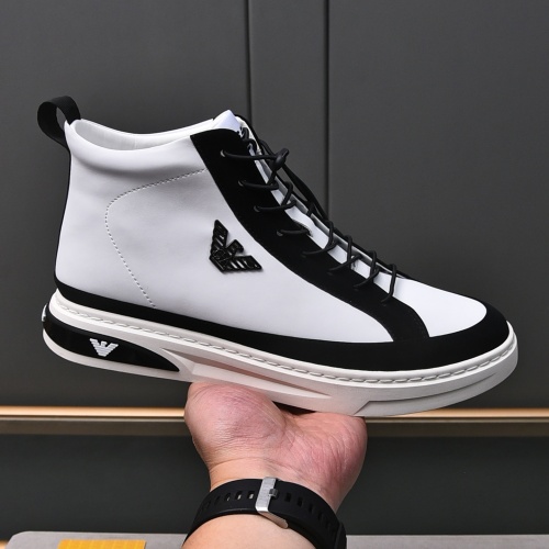 Replica Armani High Tops Shoes For Men #1243240 $82.00 USD for Wholesale