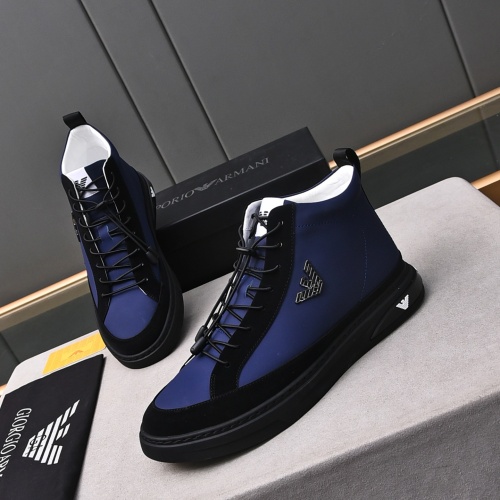 Armani High Tops Shoes For Men #1243241 $82.00 USD, Wholesale Replica Armani High Tops Shoes