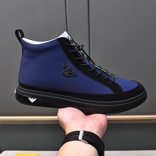 Replica Armani High Tops Shoes For Men #1243241 $82.00 USD for Wholesale