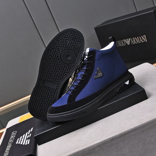 Replica Armani High Tops Shoes For Men #1243241 $82.00 USD for Wholesale