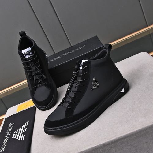 Armani High Tops Shoes For Men #1243242 $82.00 USD, Wholesale Replica Armani High Tops Shoes