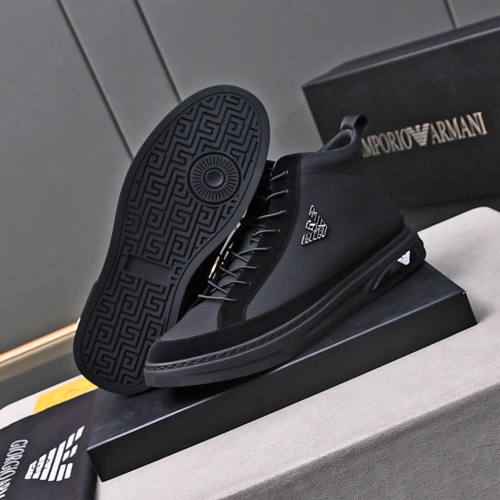 Replica Armani High Tops Shoes For Men #1243242 $82.00 USD for Wholesale