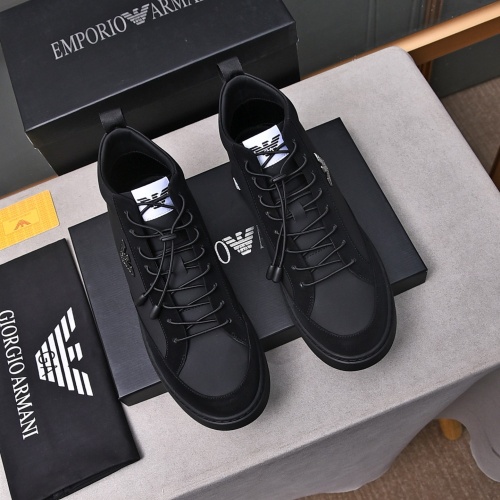 Replica Armani High Tops Shoes For Men #1243242 $82.00 USD for Wholesale