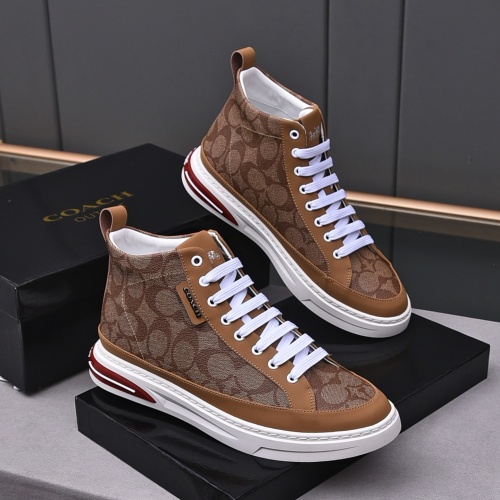 Replica Coach High Tops Shoes For Men #1243243 $82.00 USD for Wholesale