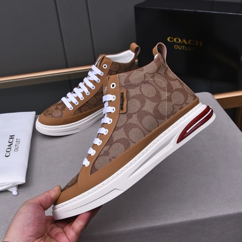 Replica Coach High Tops Shoes For Men #1243243 $82.00 USD for Wholesale