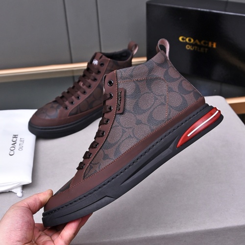 Replica Coach High Tops Shoes For Men #1243244 $82.00 USD for Wholesale