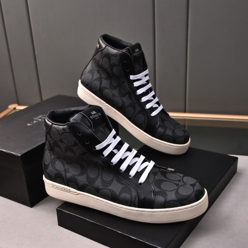 Replica Coach High Tops Shoes For Men #1243247 $85.00 USD for Wholesale