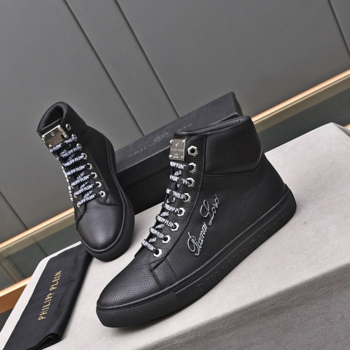 Replica Philipp Plein PP High Tops Shoes For Men #1243251 $85.00 USD for Wholesale