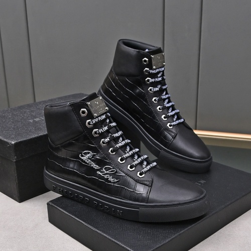 Philipp Plein PP High Tops Shoes For Men #1243252 $85.00 USD, Wholesale Replica Philipp Plein PP High Tops Shoes