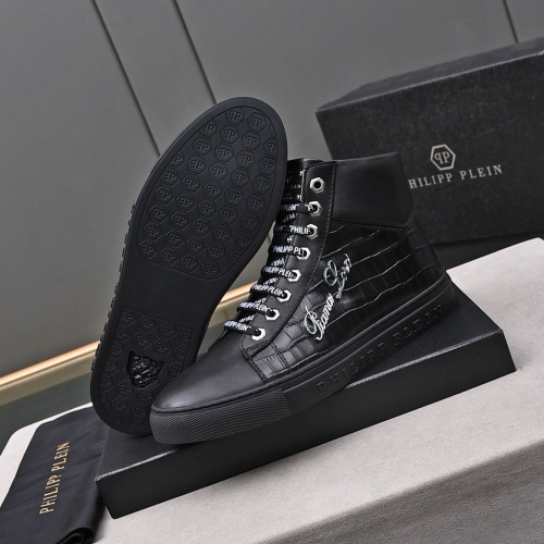 Replica Philipp Plein PP High Tops Shoes For Men #1243252 $85.00 USD for Wholesale