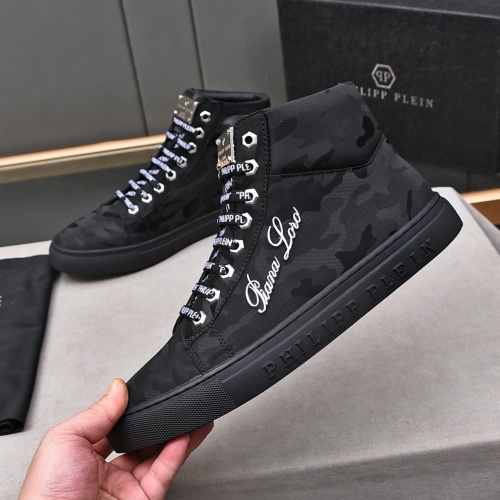 Replica Philipp Plein PP High Tops Shoes For Men #1243253 $85.00 USD for Wholesale