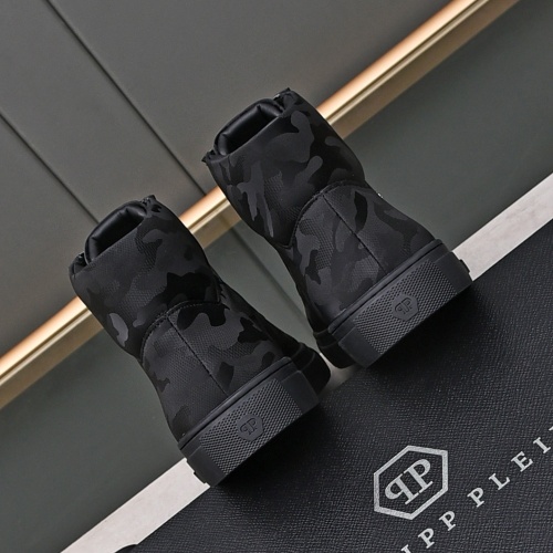 Replica Philipp Plein PP High Tops Shoes For Men #1243253 $85.00 USD for Wholesale