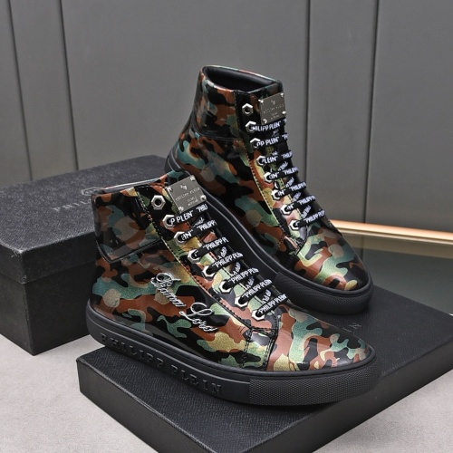 Philipp Plein PP High Tops Shoes For Men #1243254 $85.00 USD, Wholesale Replica Philipp Plein PP High Tops Shoes