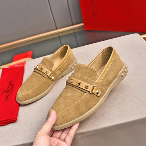 Valentino Leather Shoes For Men #1243732 $100.00 USD, Wholesale Replica Valentino Leather Shoes