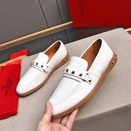 Valentino Leather Shoes For Men #1243736 $100.00 USD, Wholesale Replica Valentino Leather Shoes