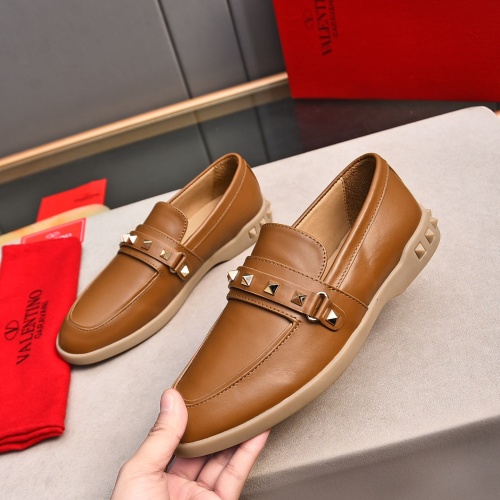 Valentino Leather Shoes For Men #1243738 $100.00 USD, Wholesale Replica Valentino Leather Shoes