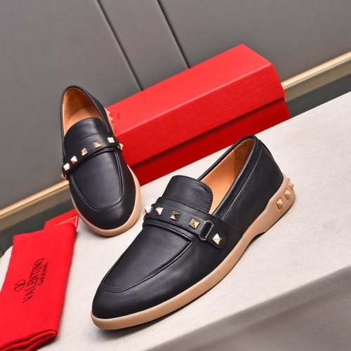 Replica Valentino Leather Shoes For Men #1243740 $100.00 USD for Wholesale