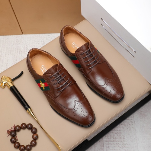 Replica Gucci Oxfords Shoes For Men #1243812 $88.00 USD for Wholesale