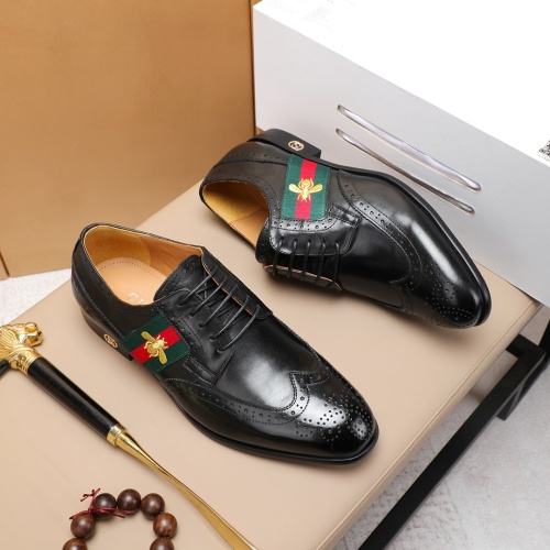 Replica Gucci Oxfords Shoes For Men #1243813 $88.00 USD for Wholesale