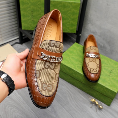 Replica Gucci Oxfords Shoes For Men #1243845 $82.00 USD for Wholesale